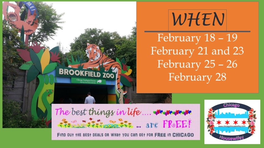 FREE Admission to the Brookfield Zoo in February&nbsp;2017